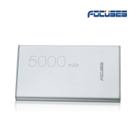 FOCUSES Ultra-slim 5000 mAh Portable bank Charger with Max Output 2.1A for iPhone, Samsung Galaxy ,Tablets, Cameras &More (Gray)