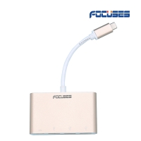 FOCUSES USB-C Multiport Adapter with 3 Ports USB 3.0 and one Type-C output