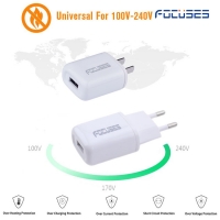 Focuses- Premium CE Certified 5V/1A Single USB Wall Mount Charger For All Smart Phones