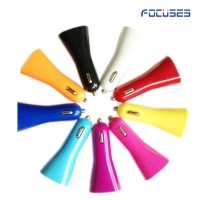 Focuses- DC 5V/2.1A (Colorful )Dual USB Car Charger