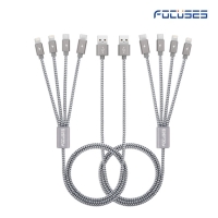 FOCUSES New Creative 4 in 1 USB Data Cable Adapter Universal for Cell Phones