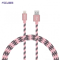 FOCUSES Premium 3.28ft/1.0m Nylon Braided Jacket iOs USB Data Cable for iPhone5/5C/5S/SE/6/6S/6Plus/6S Plus/iPad/iPod