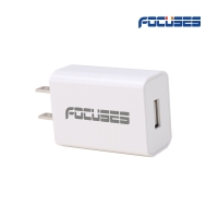 FOCUSES AC 100-240V 50-60Hz, DC Output 5V 1A with smart IC Protection, Universal USB Wall Home Charger