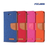 Focuses Cowboy Vein - Premium PU Leather Wallet Case for iPhone 6/6S