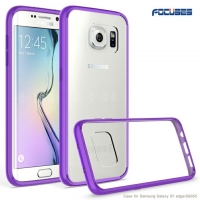 Focuses-[Crystal Clear] TPU+Acrylic Shock-Absorption Bumper Case for Galaxy S7 edge 