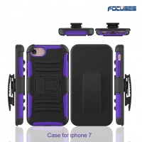 Focuses-Premium impact hybrid armor holster belt clip stand combo case for iPhone7