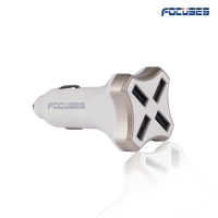 Focuses- Premium 4 Port X USB Car Charger With Colorful Aluminum Circle