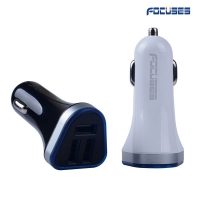 Focuses- Premium 5V/4.8A Triangle Circle 3 USB Port Car Charger