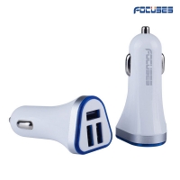 Focuses- Premium 5V/3.1A Triangle Circle 3 USB Port Car Charger