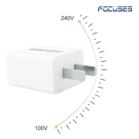 FOCUSES AC 100-240V 50-60Hz, DC Output 5V 2.1A(UL Certified) with smart IC Protection, Universal USB Wall Travel Charger