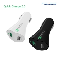FOCUSES 30W Dual-Port USB Car Charger(12V/1.5A 9V/2A 5V/2A) with Qualcomm Quick Charge 2.0 Technology & AiPower Adaptive Charging Technology