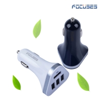 Focuses- Premium 5V/5.1A Triangle Circle 4 USB Port Quick Car Charger