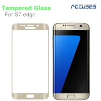 Focuses- Premium Japan Asahi (AGC) 3D Full Coverage Tempered Glass Screen Protector for Galaxy S7 edge