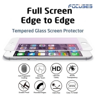 Focuses Premium Anti-Purple Carbon Fiber 3D Round Edge Light Tempered Glass Screen Protector for iPhone7 plus