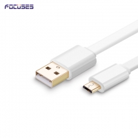 FOCUSES Premium 3.28ft/1.0m High Speed Flat Noodle Micro USB Data Cable