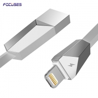 FOCUSES Premium 3.28ft/1.0m High Speed Metal Diamond iOs Data Cable for iPhone5/5C/5S/SE/6/6S/6Plus/6S Plus/iPad/iPod