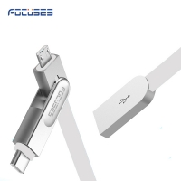 FOCUSES Premium 3.28ft/1.0m New Design Micro USB and Type-c Two in One USB Data Cable